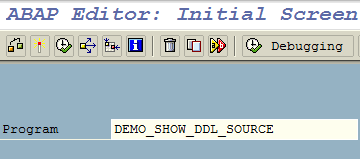 SAP ABAP program DEMO_SHOW_DDL_SOURCE to show SQL codes of CDS documents