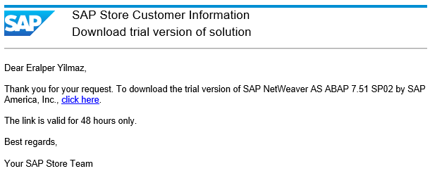 download free trial of SAP Netweaver Application Server