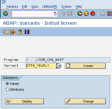 choose variant name for ABAP report