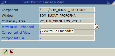 embed a view in WebDynpro window