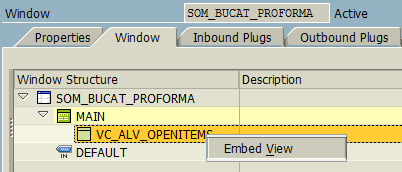 how to embed view in Web Dynpro Window