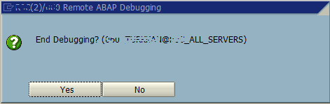 end remote ABAP debugging