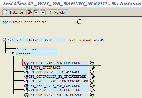 get class name for web dynpro component using static class method