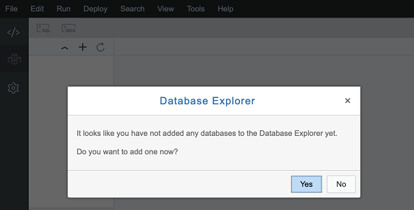 no database added to Database Explorer in SAP Web IDE