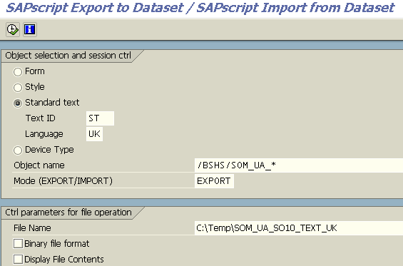 RSTXSCRP ABAP program for SAPScript text export