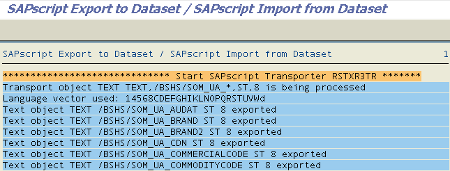 SAPScript Export to Dataset for Standard Text transfer