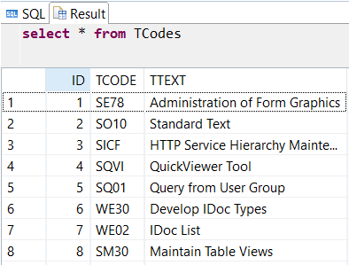 SAP HANA database table with identity column