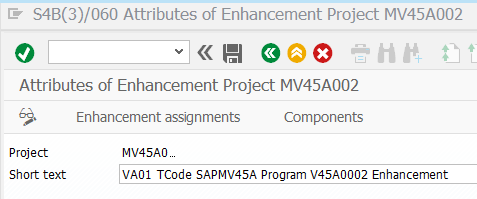 SAP CMOD Enhancement project description