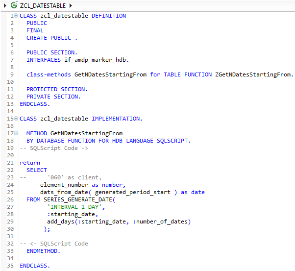 AMDP Table Function ABAP and SQLScript codes in SAP HANA Studio