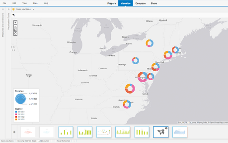 Visualizing data on maps with SAP Lumira