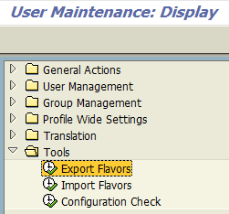 SAP Screen Personas Administration tools menu