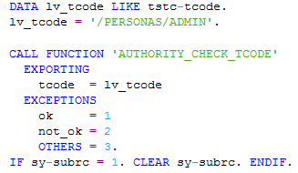 ABAP function module to check authorization for SAP transaction code