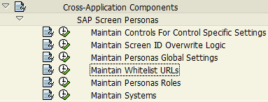 maintain whitelist URLs for SAP Screen Personas