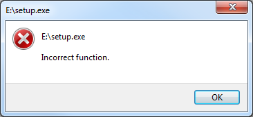 Incorrect function SQL Server 2014 setup error
