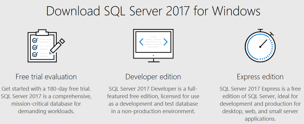 sql server 2017 developer edition
