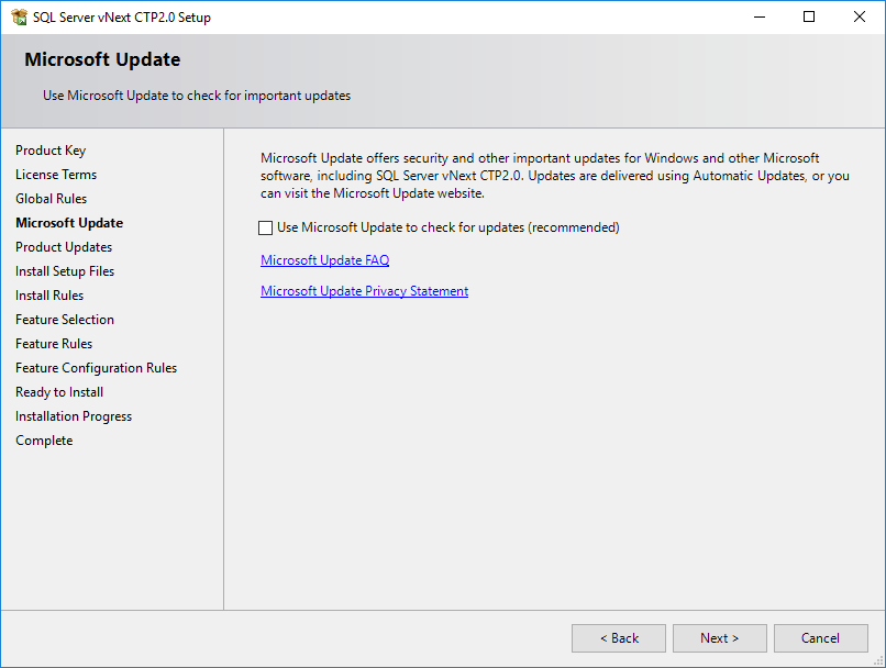 check for updates from Microsoft Update