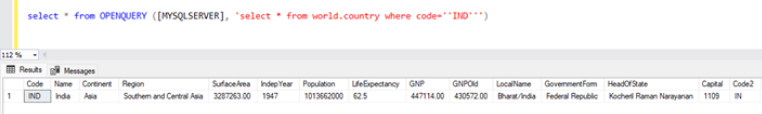 sample SQL Server select OpenQuery