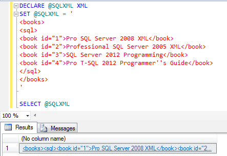 Query Xml In Sql Server Sample 