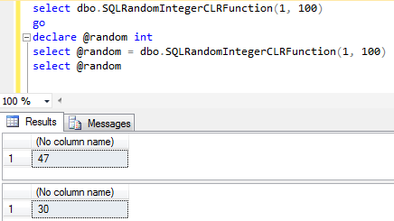 SQL Server CLR function example code