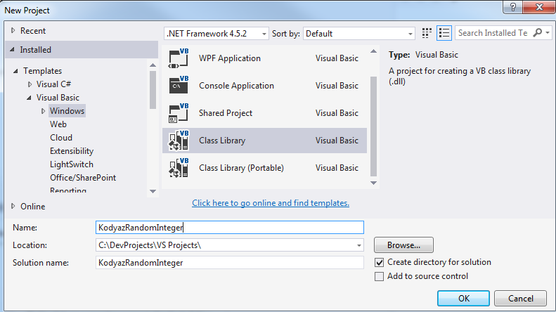 SQL Server CLR project using Visual Studio VB.NET Windows Class library template