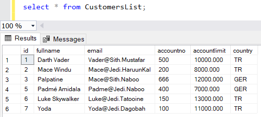 data from SQL view preventing access to underlying database tables