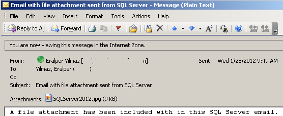 SQL Server email sample using sp_send_dbmail with file_attachments