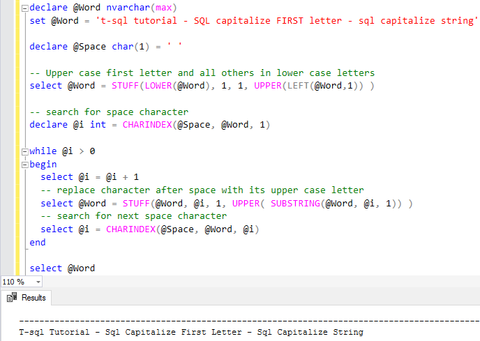 sql server convert string to lowercase