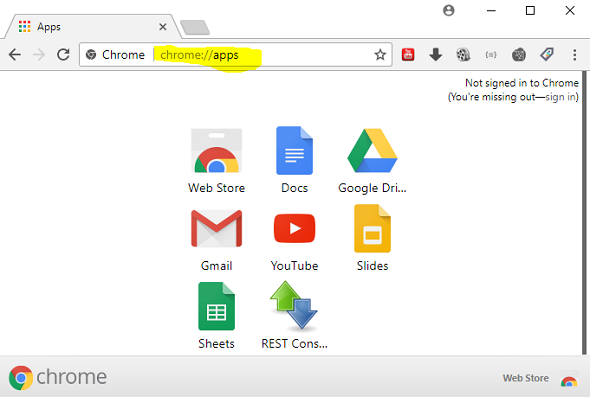 launch chrome apps