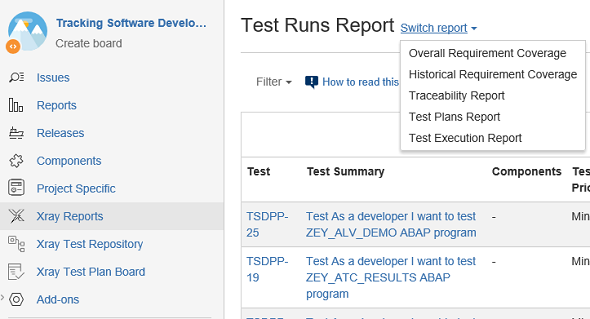 Xray Test Management reports in Jira