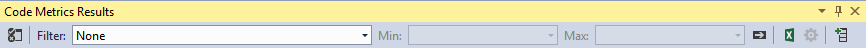 Visual Studio calculate code metrics window