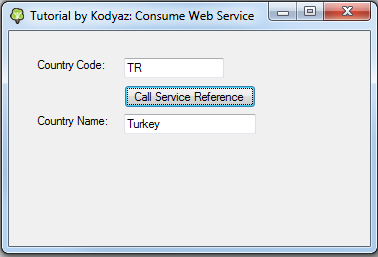 Visual Studio sample project to consume service reference