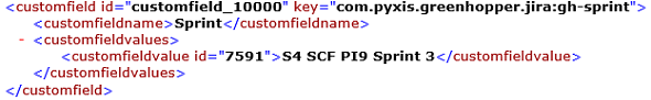 Jira issue data mapping in XML