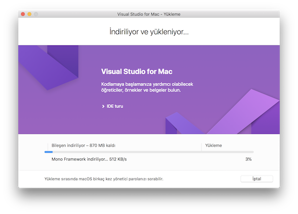 installing Visual Studio for Mac