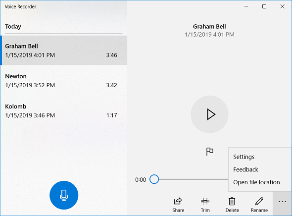 sound recorder for Windows 10