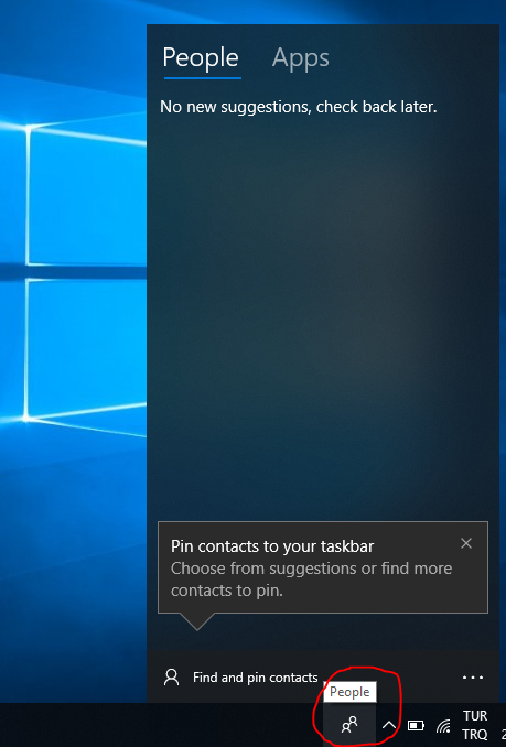 how to remove people from taskbar