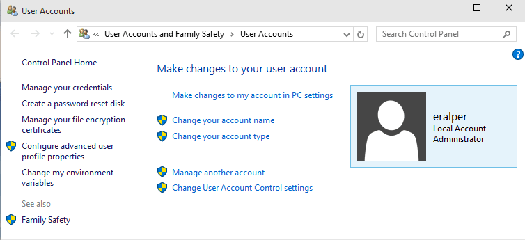 how to change default microsoft account in windows 10