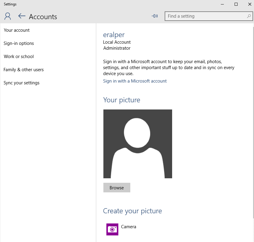 change microsoft account on computer windows 10