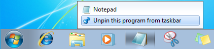 Windows 7 Taskbar and Windows 7 Pin to Taskbar Feature