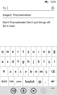 compose and send email from Windows Phone app