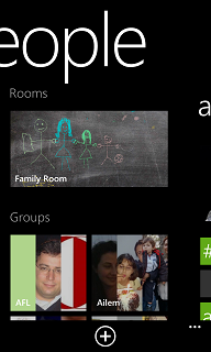 rooms for contacts Windows Phone 8 feature