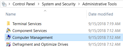 Windows Computer Management shortcut