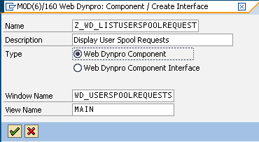 Web Dynpro tutorials create interface