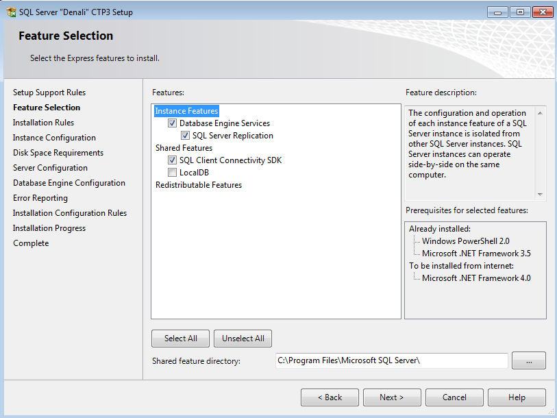 whick sql express 2012 to download