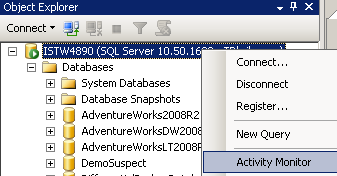 SQL Server Activity Monitor for Database Administrators