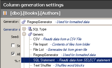 SQL Generators List