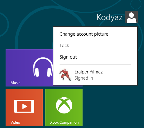 change user account image in Windows 8